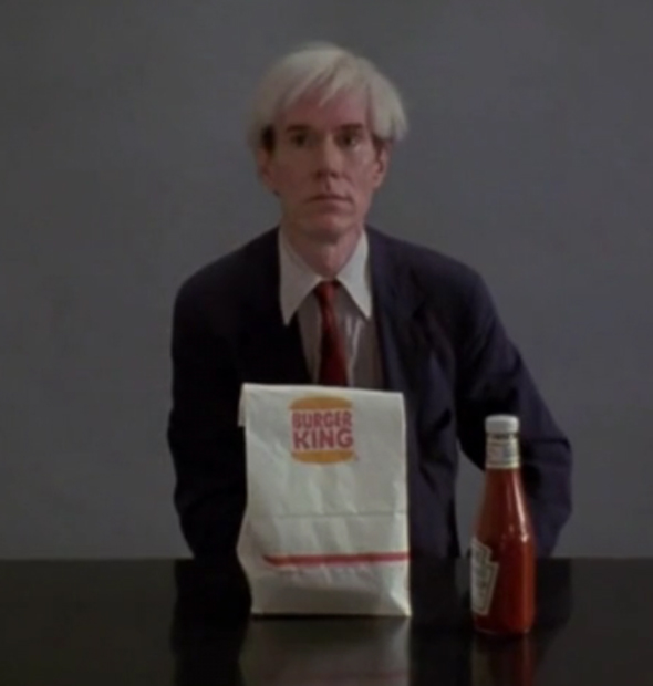 Burger essen like a Boss: Andy&nbsp;Warhol